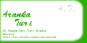 aranka turi business card